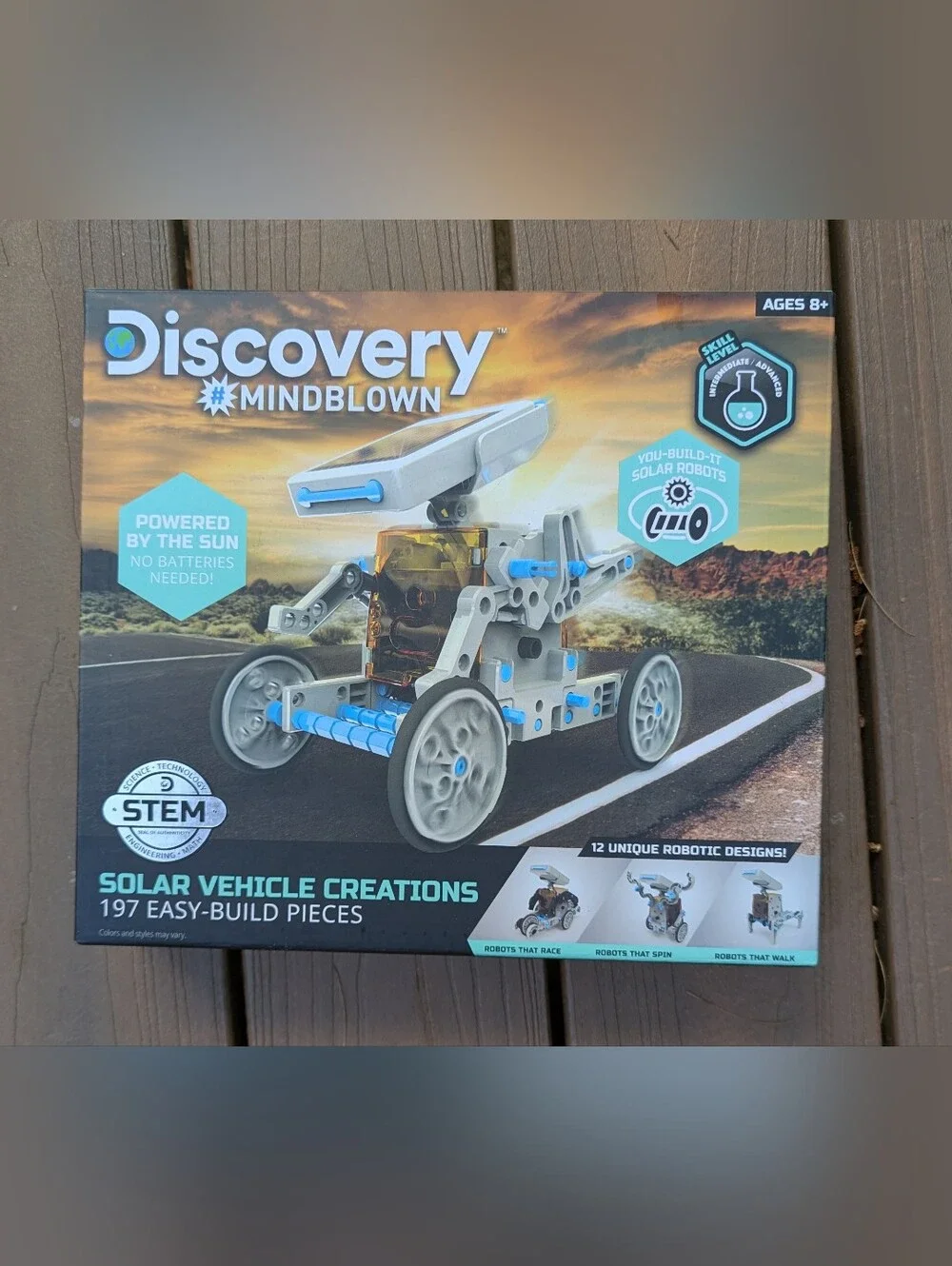 Discovery Mindblown Solar Robot Vehicle Kit - Gray & Blue